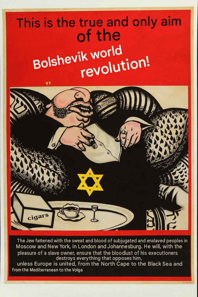 translated antisemetic anti-capitalist poster